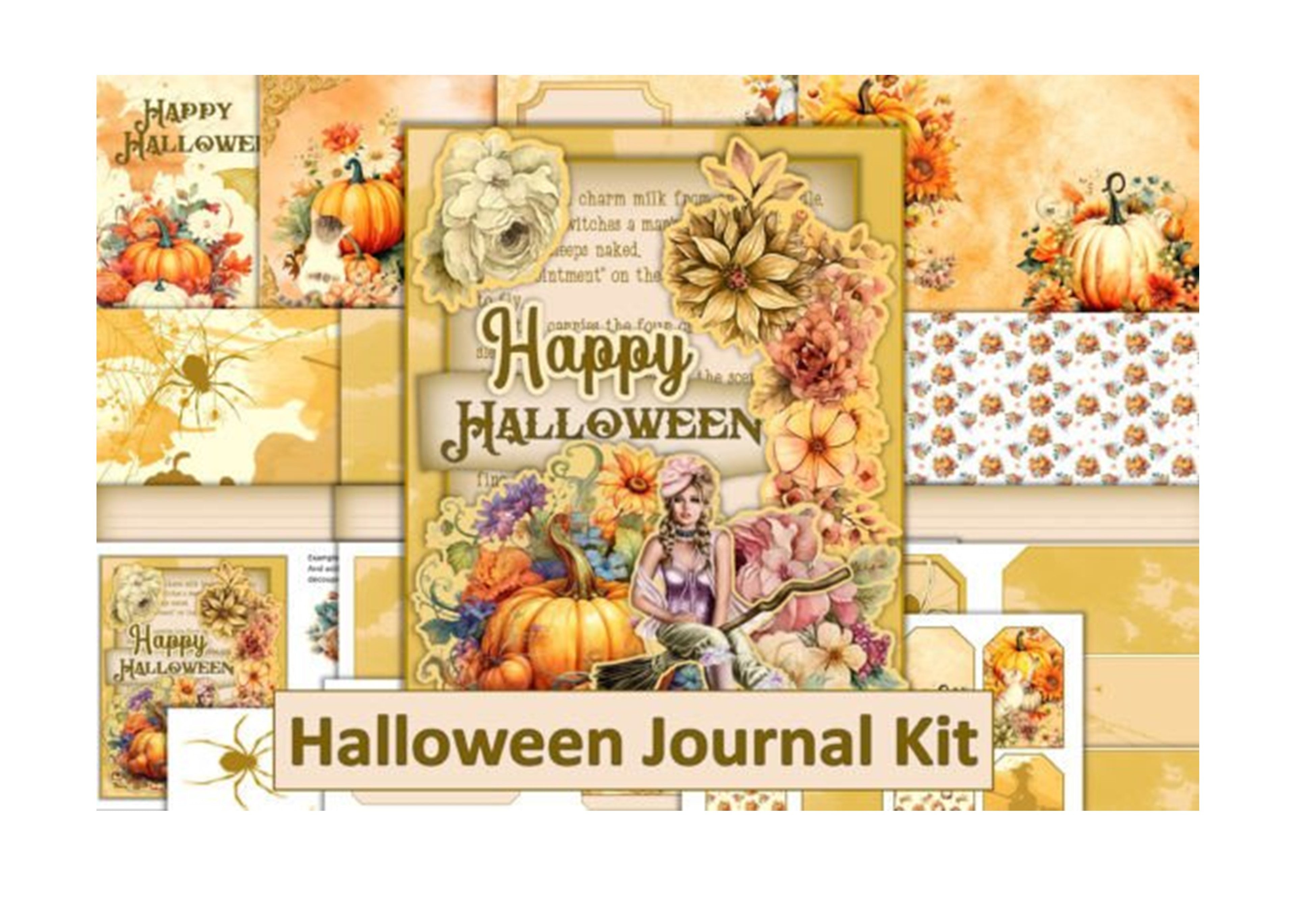 Halloween Junk Journal Clipart Bundle - CraftNest - Digital Crafting and Art
