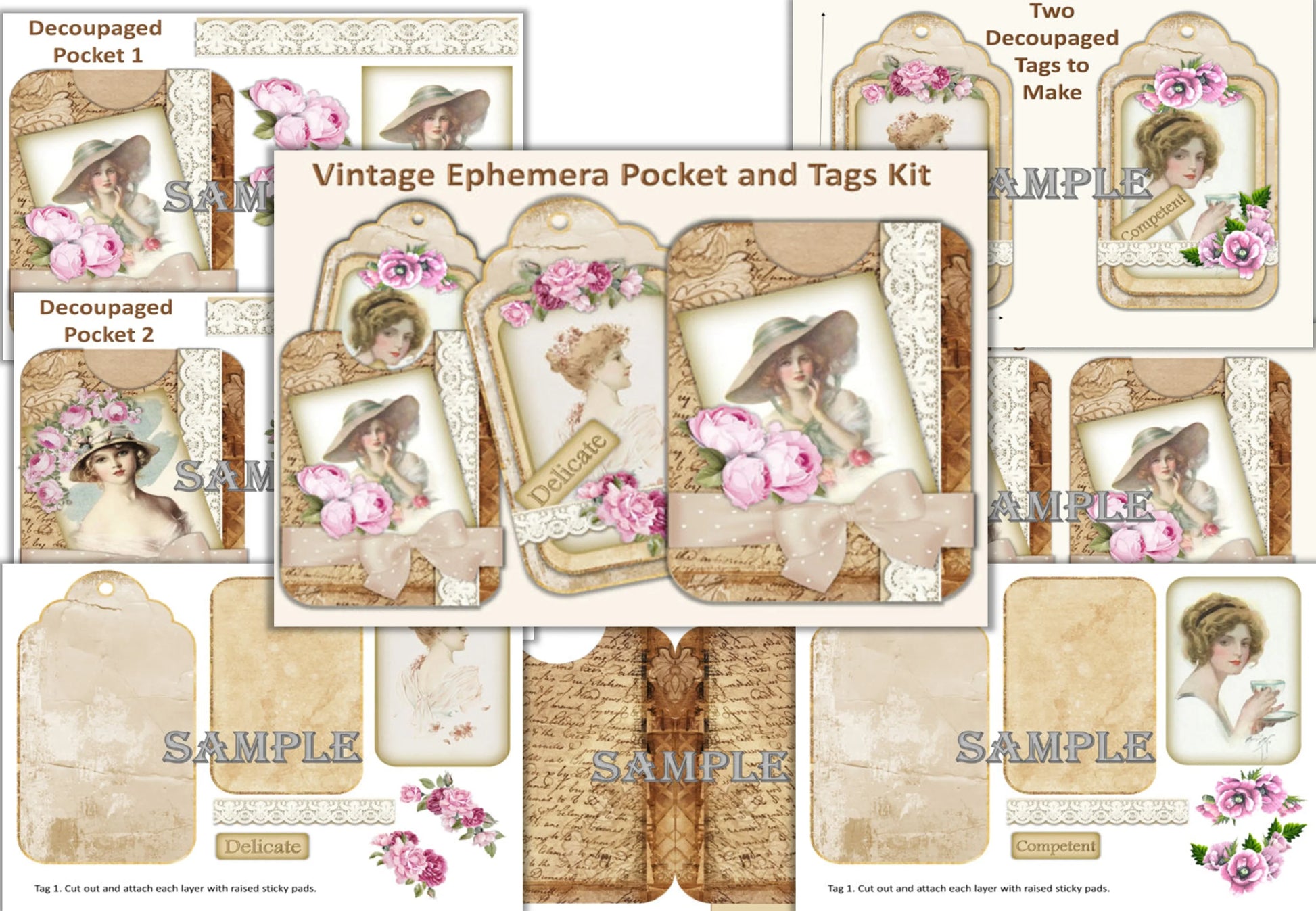 Gift Tags and Pockets Clipart Bundle - CraftNest - Digital Crafting and Art