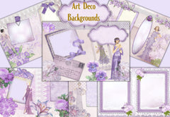 Art Deco Ladies Backgrounds Junk Journal Bundle - CraftNest - Digital Crafting and Art