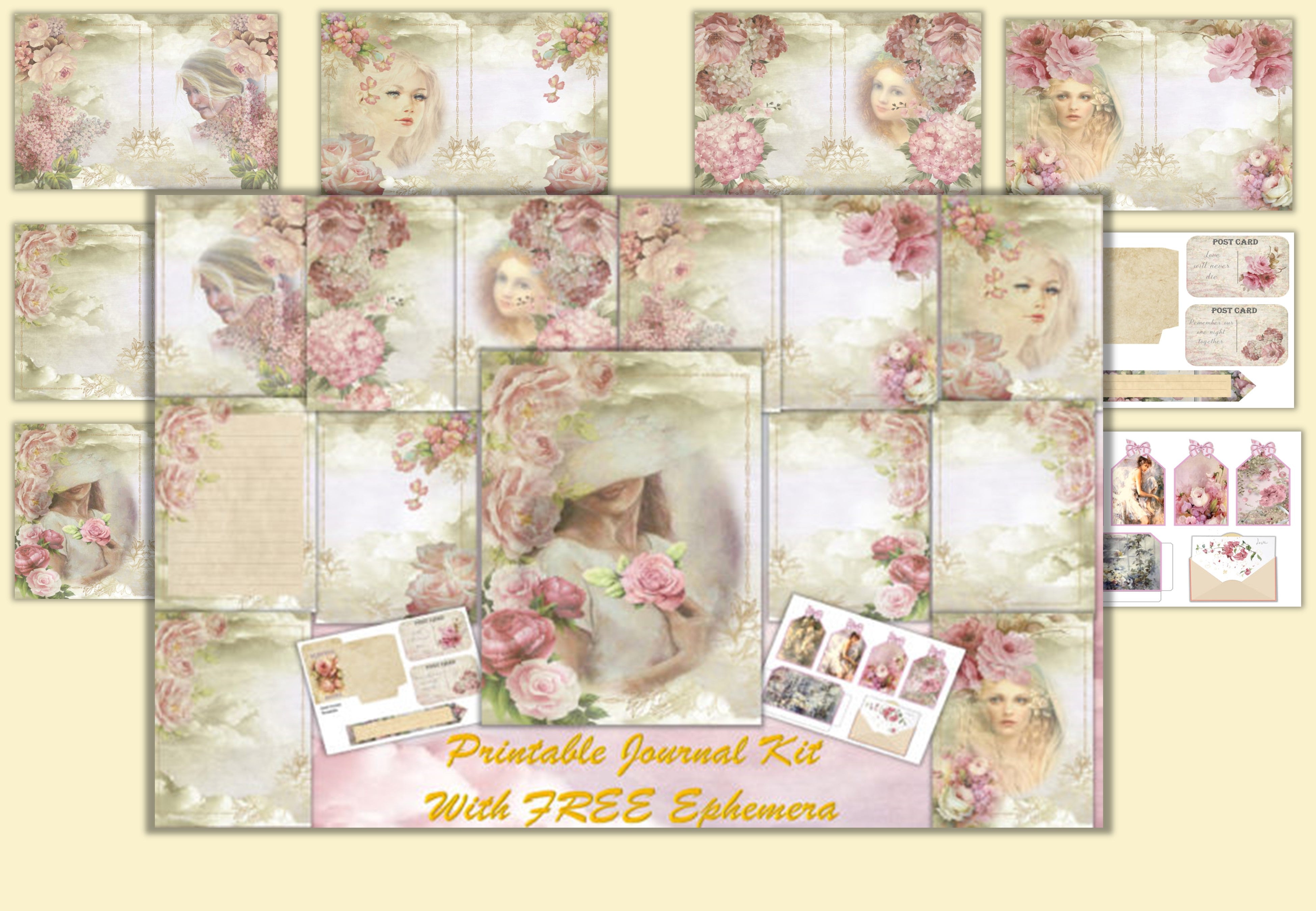 Backgrounds Junk Journal Clipart Bundle - CraftNest - Digital Crafting and Art