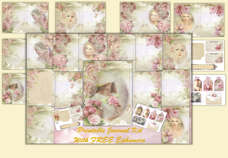 Backgrounds Junk Journal Clipart Bundle - CraftNest - Digital Crafting and Art