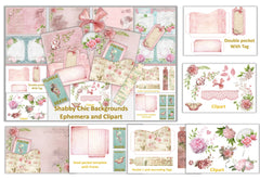Shabby Chic Vintage Backgrounds Clipart Bundle - CraftNest - Digital Crafting and Art