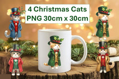 Christmas Cat Stickers Clipart Bundle - CraftNest - Digital Crafting and Art