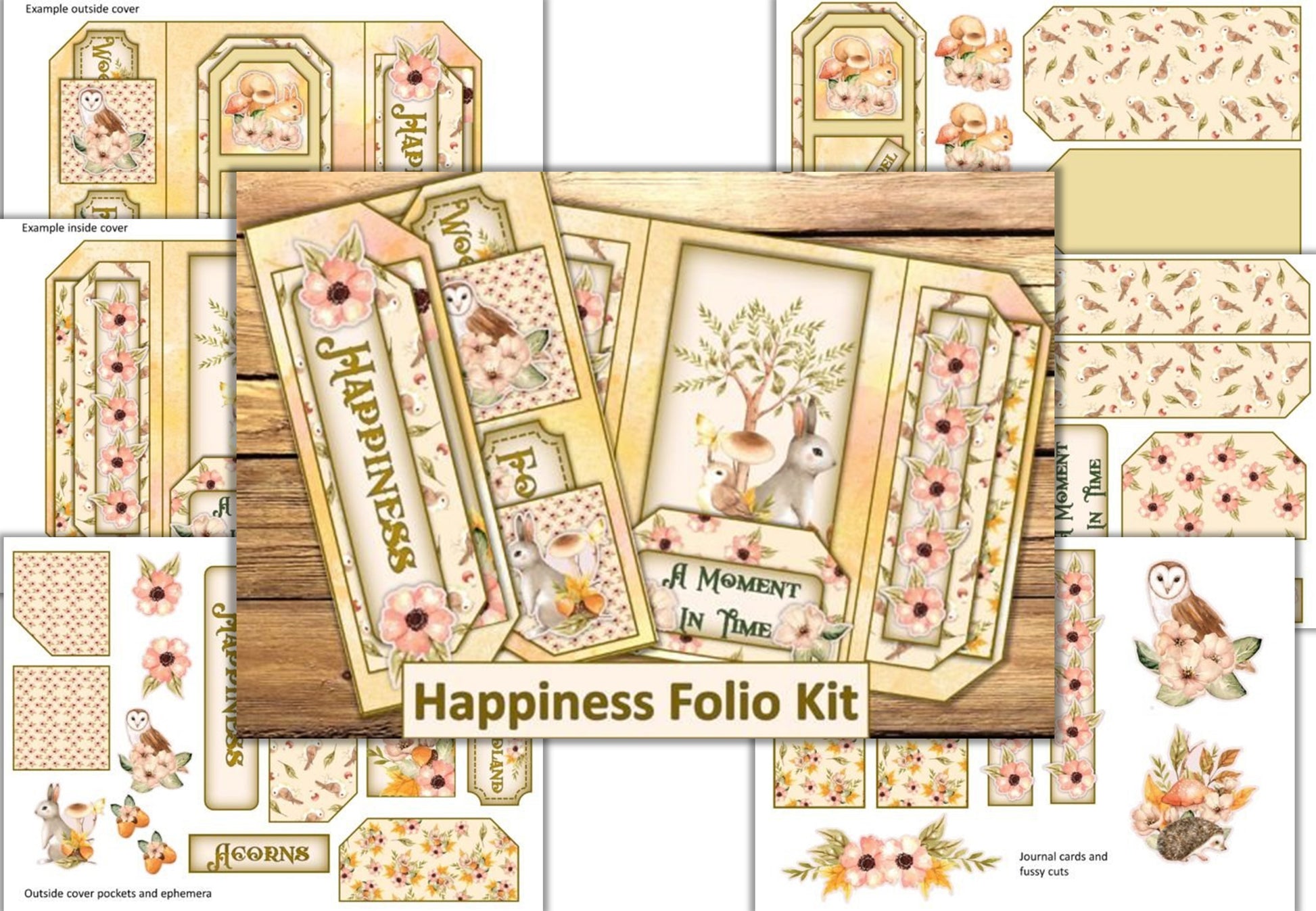 Happiness Folio and Junk Journal Bundle - CraftNest - Digital Crafting and Art