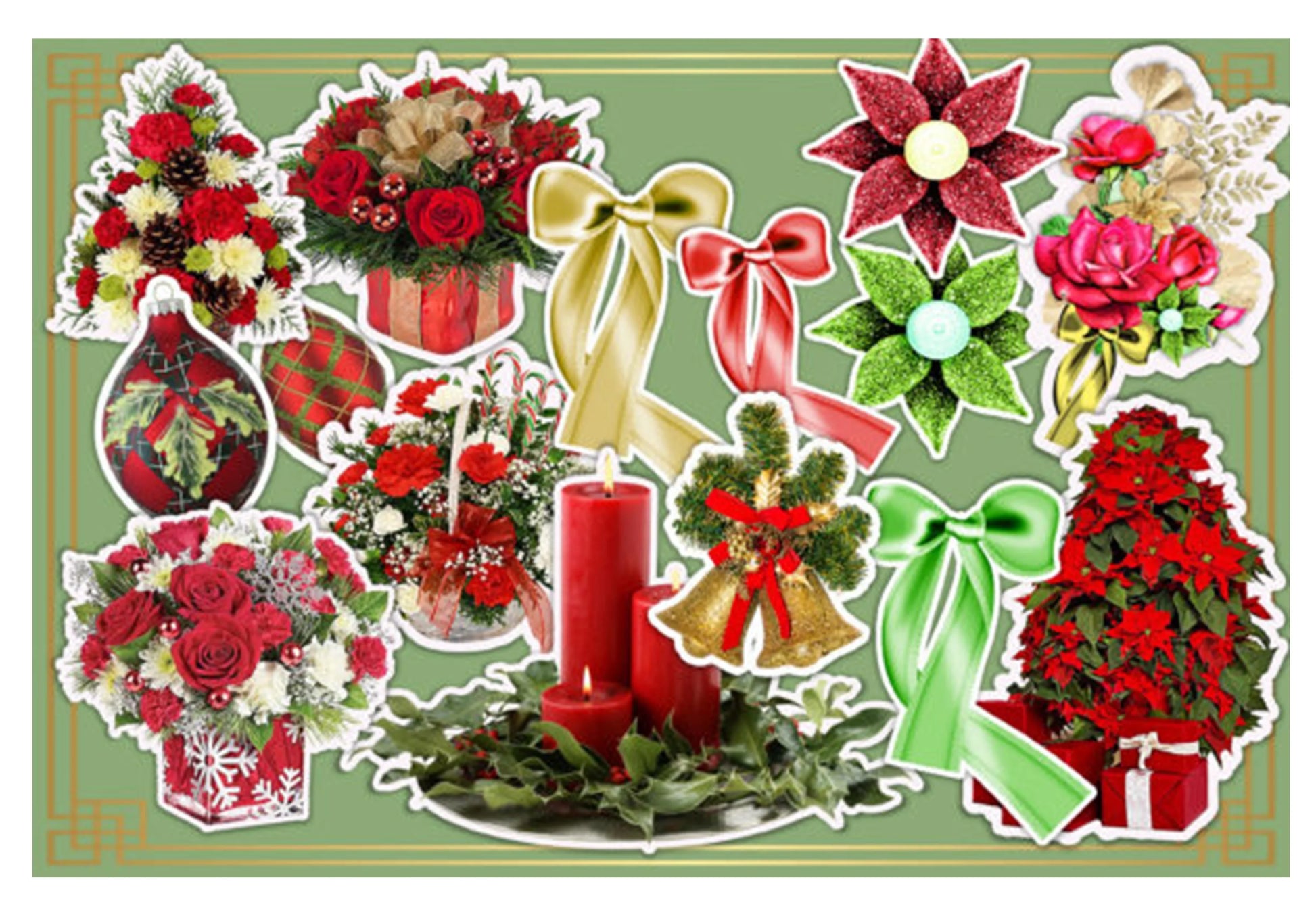 Christmas Stickers Clipart Bundle - CraftNest - Digital Crafting and Art