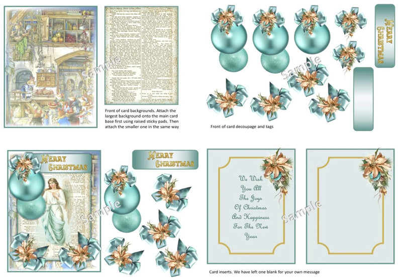 Christmas Card Making Shabby Clipart Bundle - CraftNest - Digital Crafting and Art