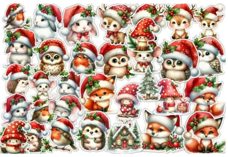 Christmas Woodland Critters Clipart Bundle - CraftNest - Digital Crafting and Art