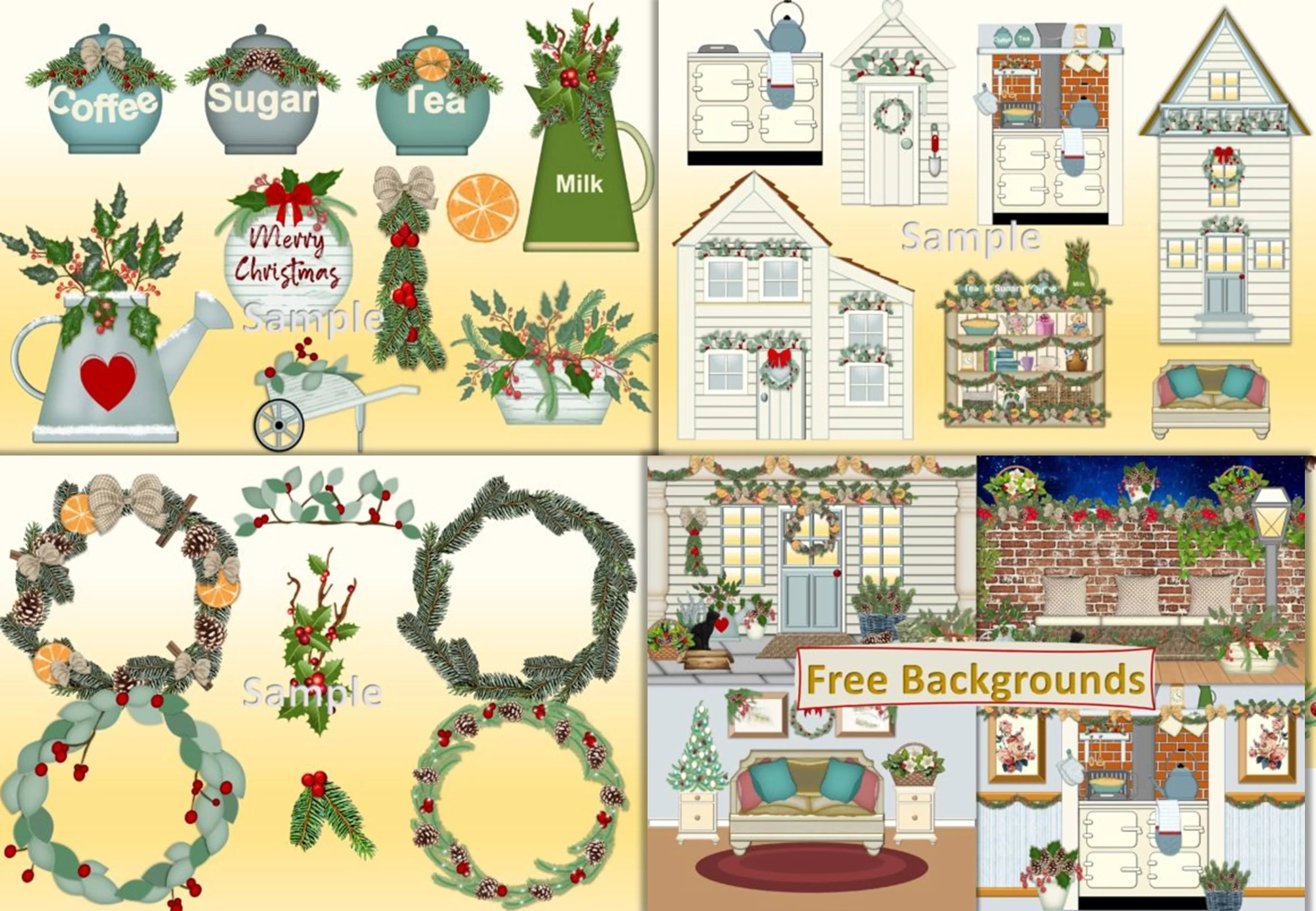 Christmas 70-Piece Clipart Bundle - CraftNest - Digital Crafting and Art