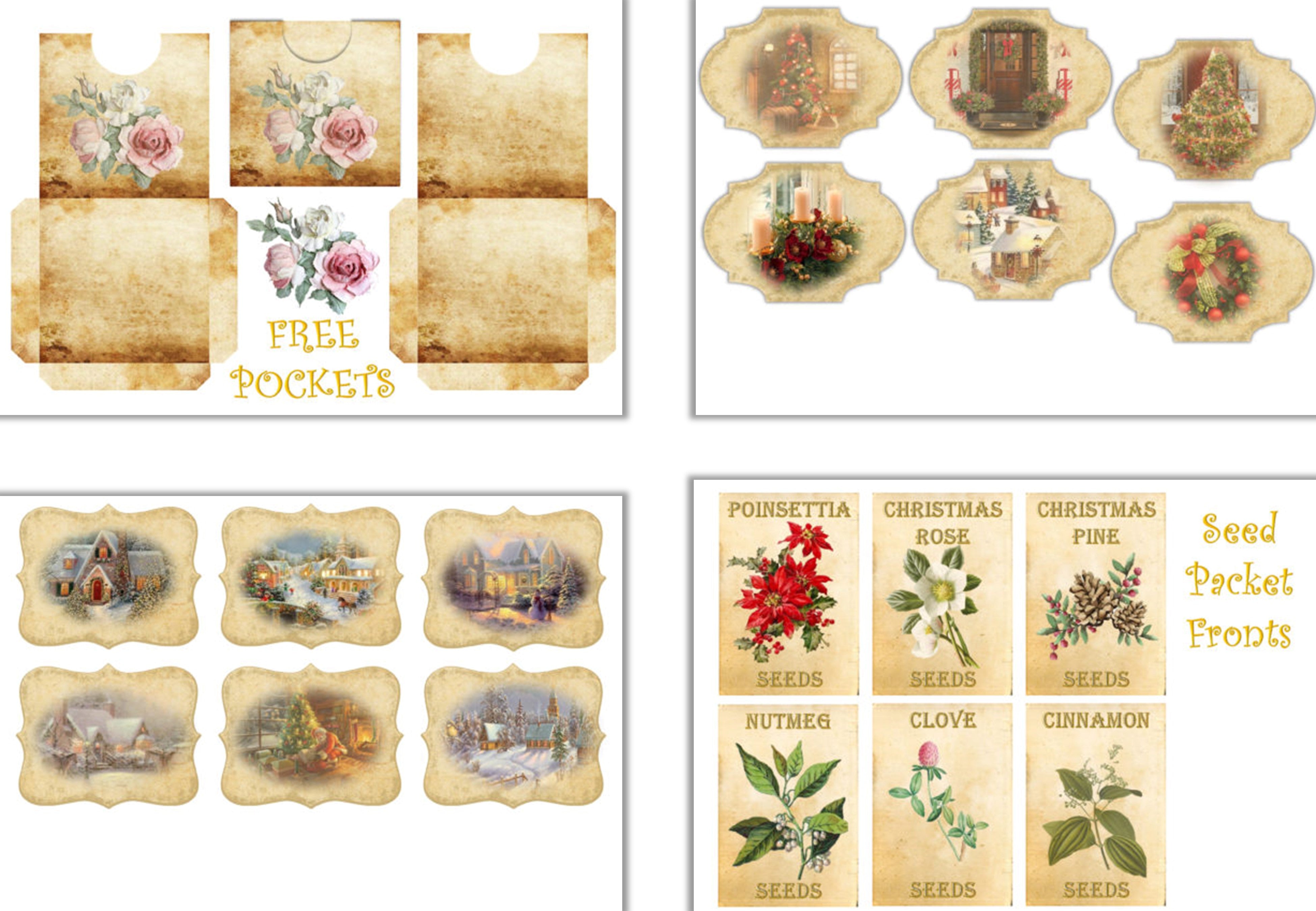 Christmas Backgrounds with Free Tags