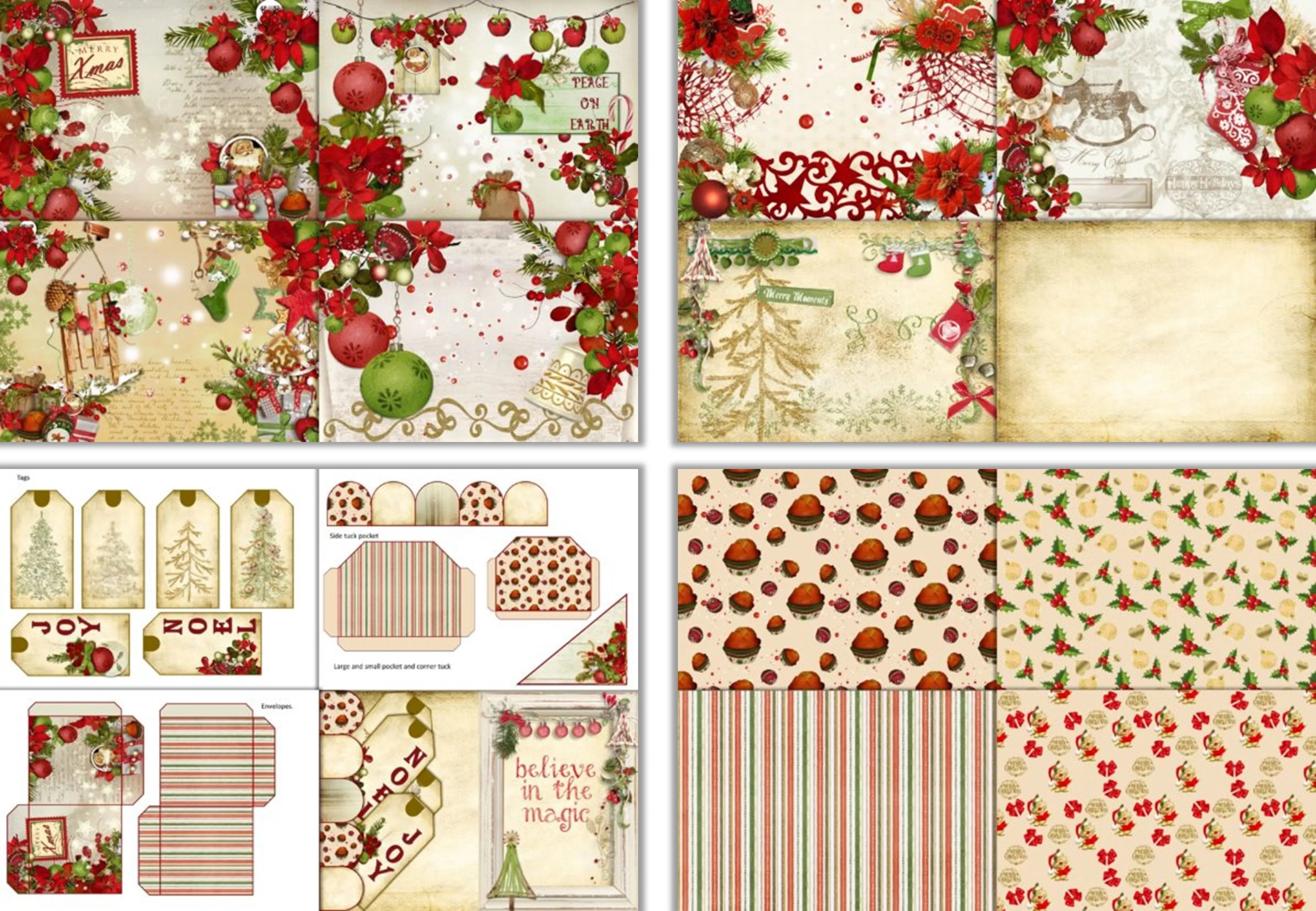 Christmas Junk Journal Clipart Bundle - CraftNest - Digital Crafting and Art