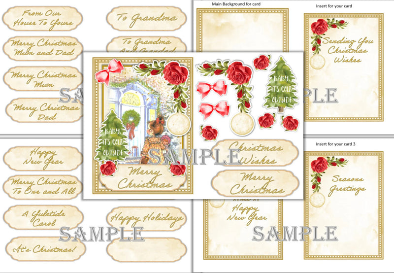 Christmas Card Making Clipart Bundle - CraftNest - Digital Crafting and Art