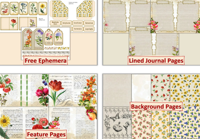 Botanical Free Clipart Bundle - CraftNest - Digital Crafting and Art
