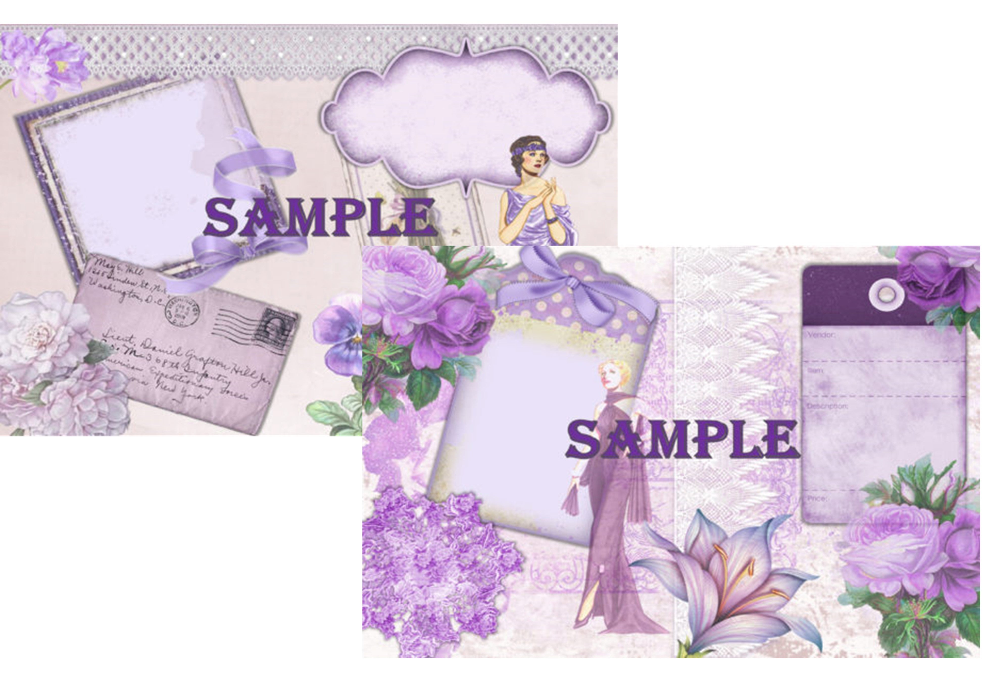 Art Deco Ladies Backgrounds Junk Journal Bundle - CraftNest - Digital Crafting and Art