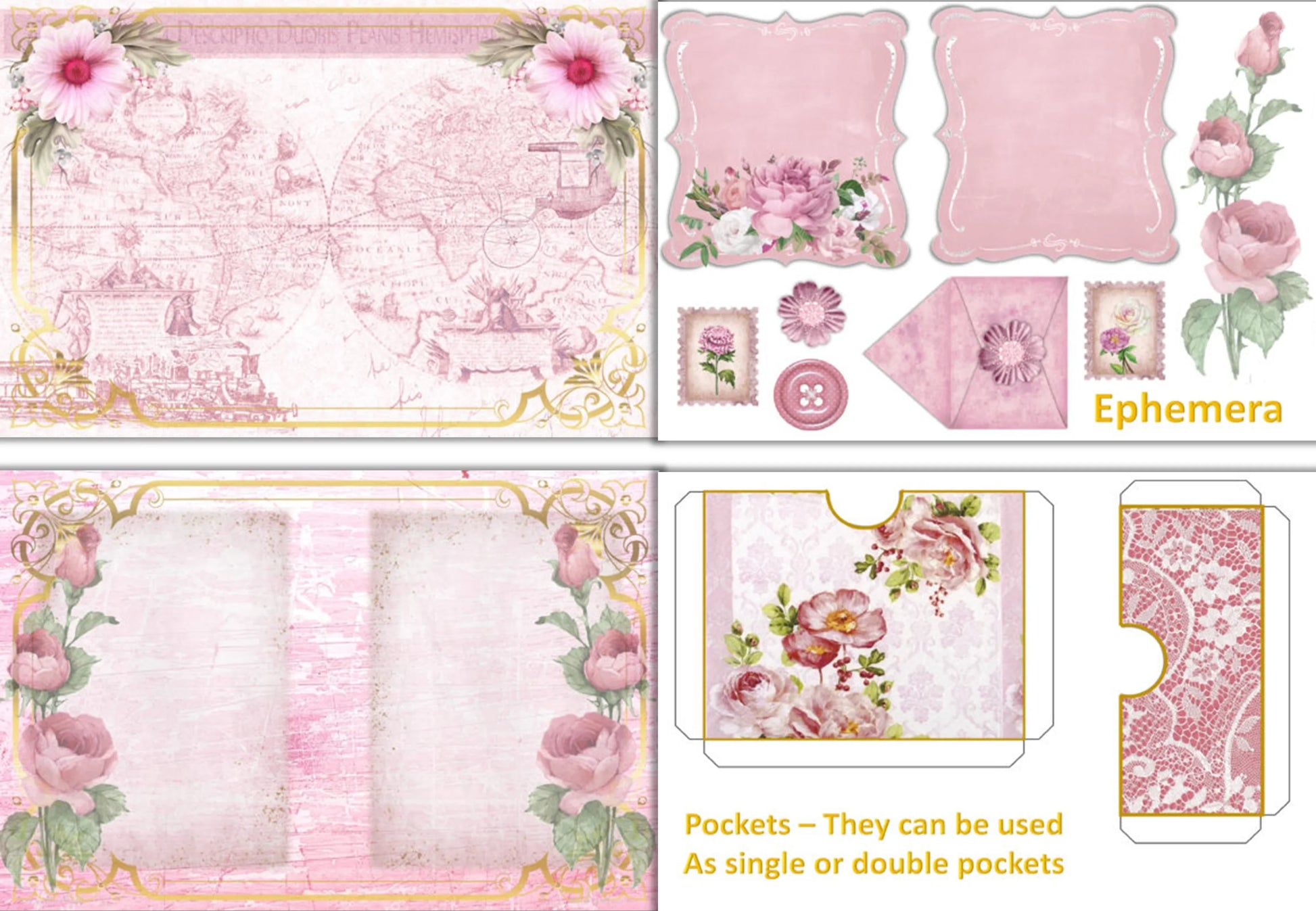Grunge Roses Clipart Bundle - CraftNest - Digital Crafting and Art