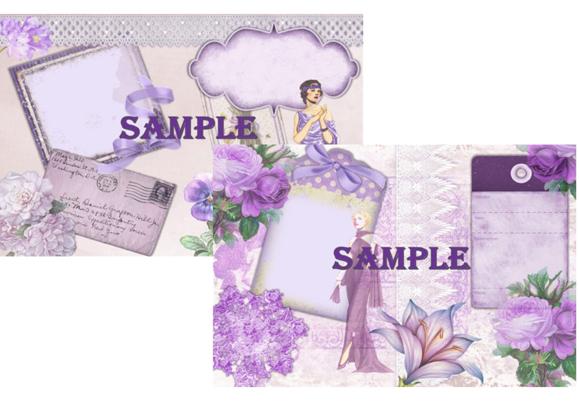 Art Deco Ladies Backgrounds Junk Journal Bundle - CraftNest - Digital Crafting and Art