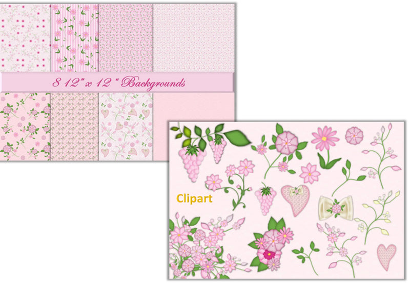 Baby Girl Backgrounds Clipart Bundle - CraftNest - Digital Crafting and Art