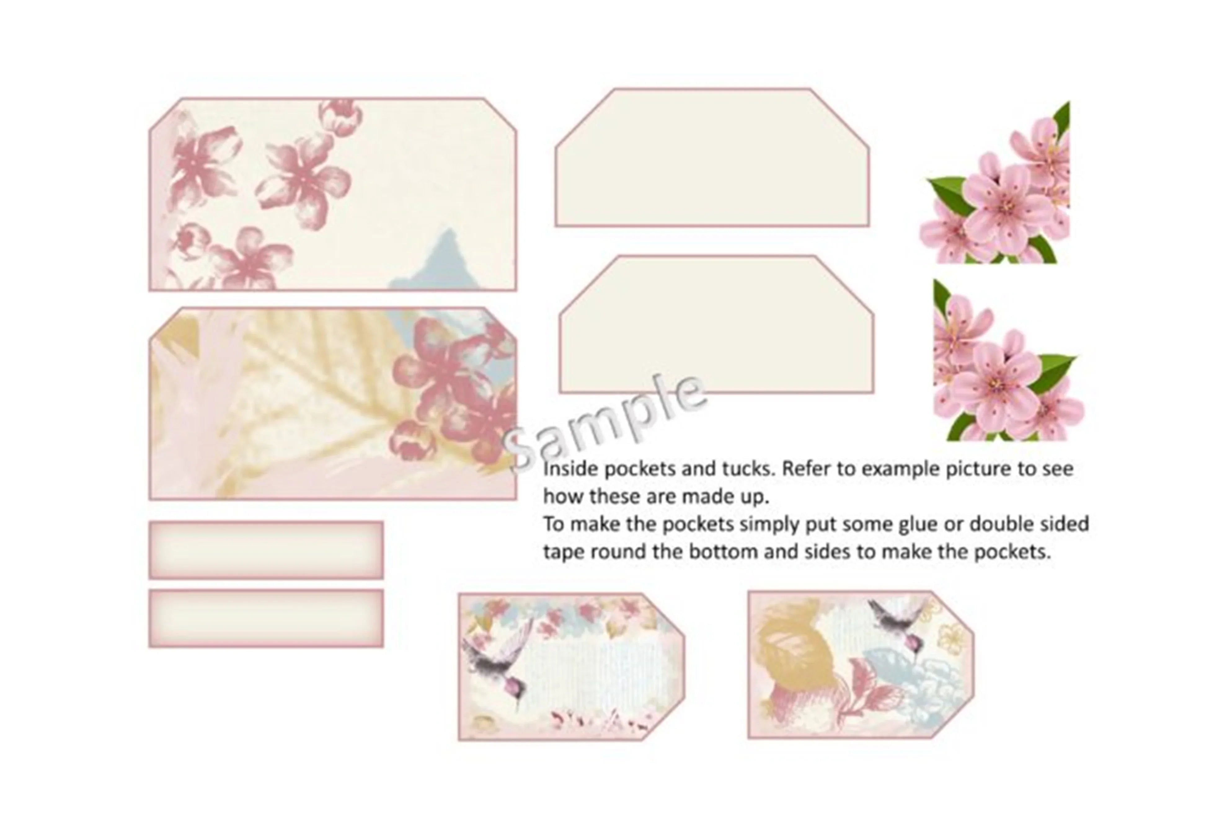 Apple Blossom Card Folio Junk Journal Kit - CraftNest - Digital Crafting and Art