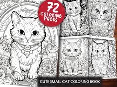 Cute Small Cat Coloring Book - CraftNest - Digital Crafting and Art