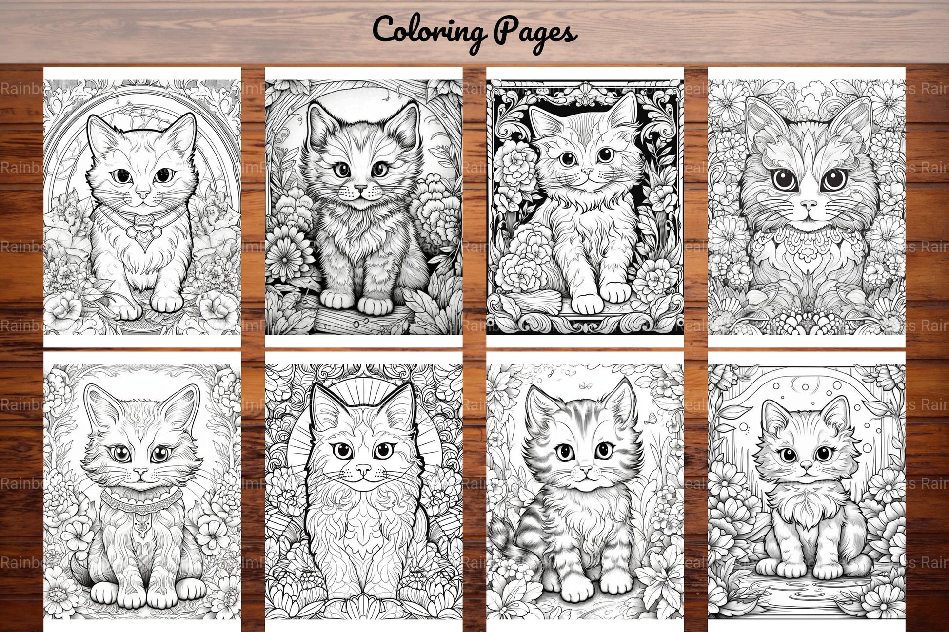 Cute Small Cat Coloring Book - CraftNest - Digital Crafting and Art