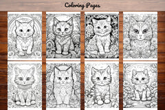 Cute Small Cat Coloring Book - CraftNest - Digital Crafting and Art