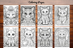 Cute Small Cat Coloring Book - CraftNest - Digital Crafting and Art