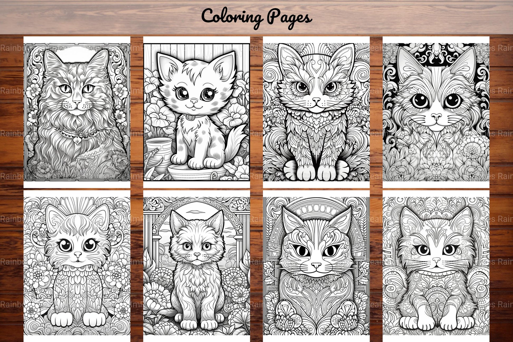 Cute Small Cat Coloring Book - CraftNest - Digital Crafting and Art