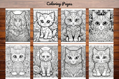 Cute Small Cat Coloring Book - CraftNest - Digital Crafting and Art