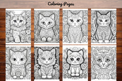Cute Small Cat Coloring Book - CraftNest - Digital Crafting and Art