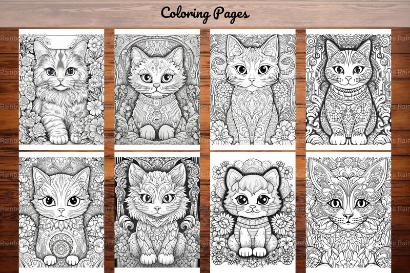 Cute Small Cat Coloring Book - CraftNest - Digital Crafting and Art