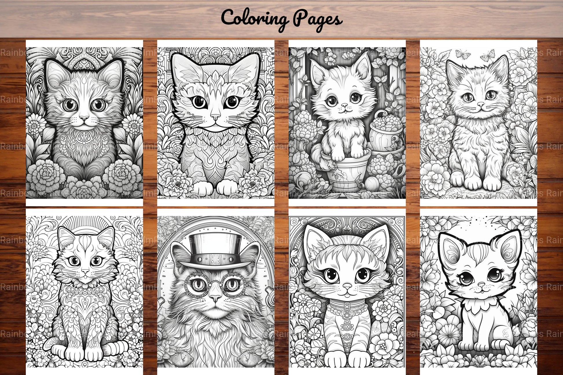 Cute Small Cat Coloring Book - CraftNest - Digital Crafting and Art
