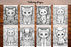 Cute Small Cat Coloring Book - CraftNest - Digital Crafting and Art