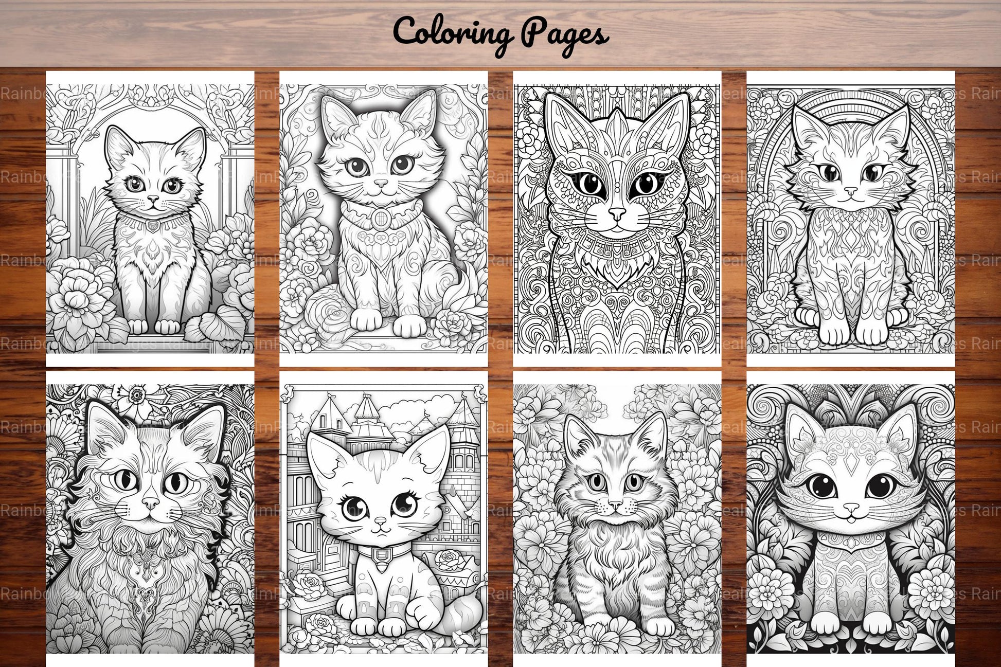 Cute Small Cat Coloring Book - CraftNest - Digital Crafting and Art
