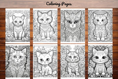Cute Small Cat Coloring Book - CraftNest - Digital Crafting and Art