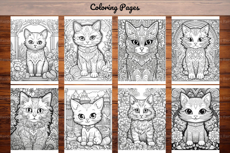 Cute Small Cat Coloring Book - CraftNest - Digital Crafting and Art