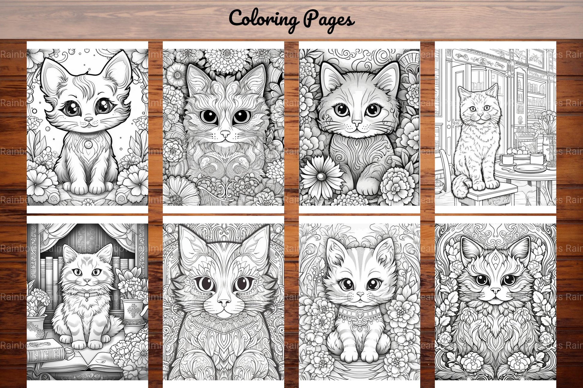 Cute Small Cat Coloring Book - CraftNest - Digital Crafting and Art