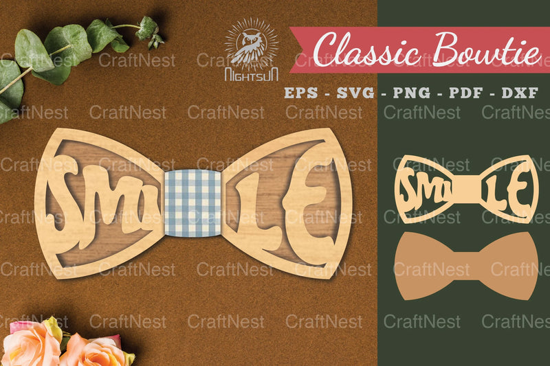 Smile Laser Cut Bowtie Clipart Bundle - CraftNest - Digital Crafting and Art