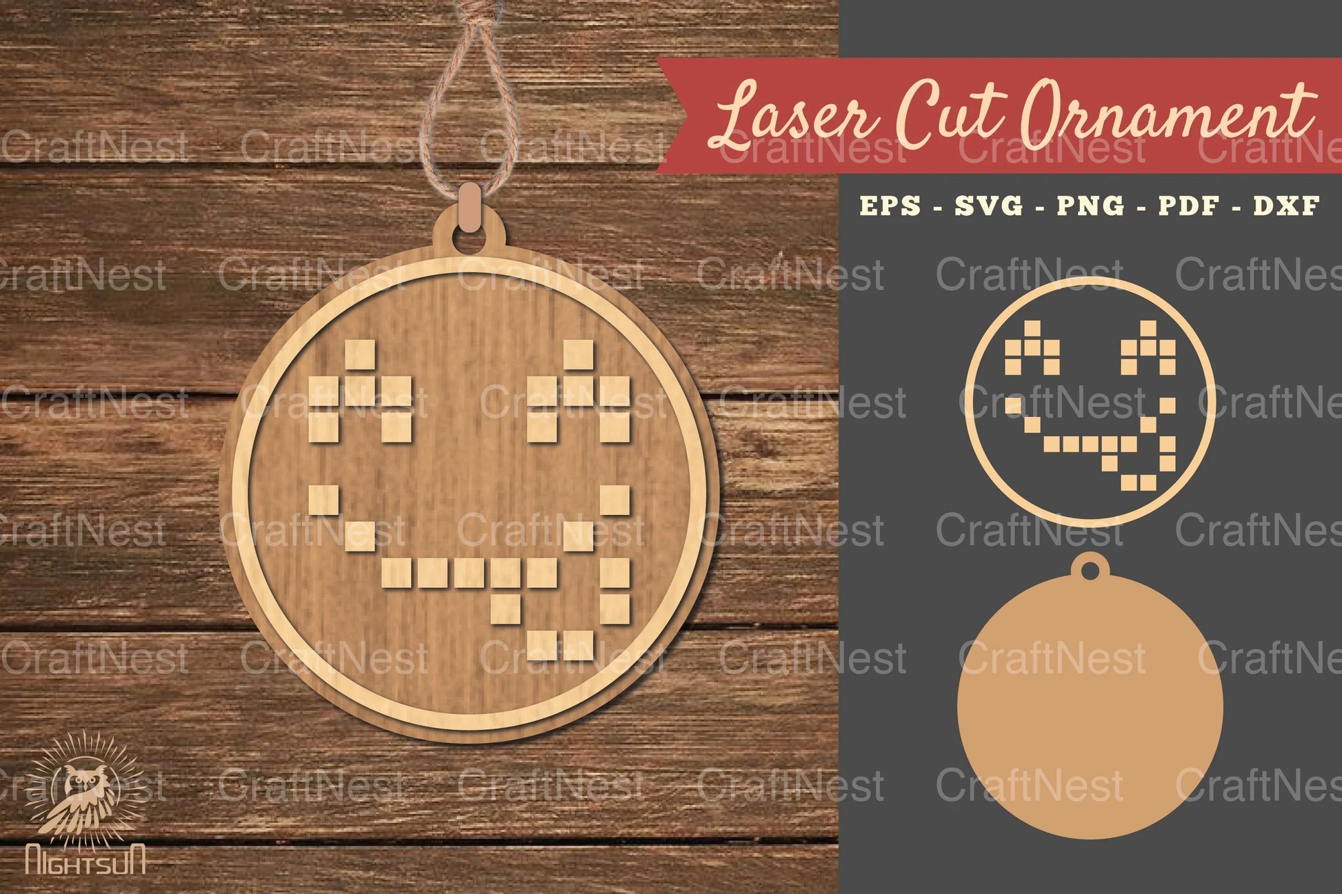 Smile Laser Cut Ornament SVG Bundle - CraftNest - Digital Crafting and Art
