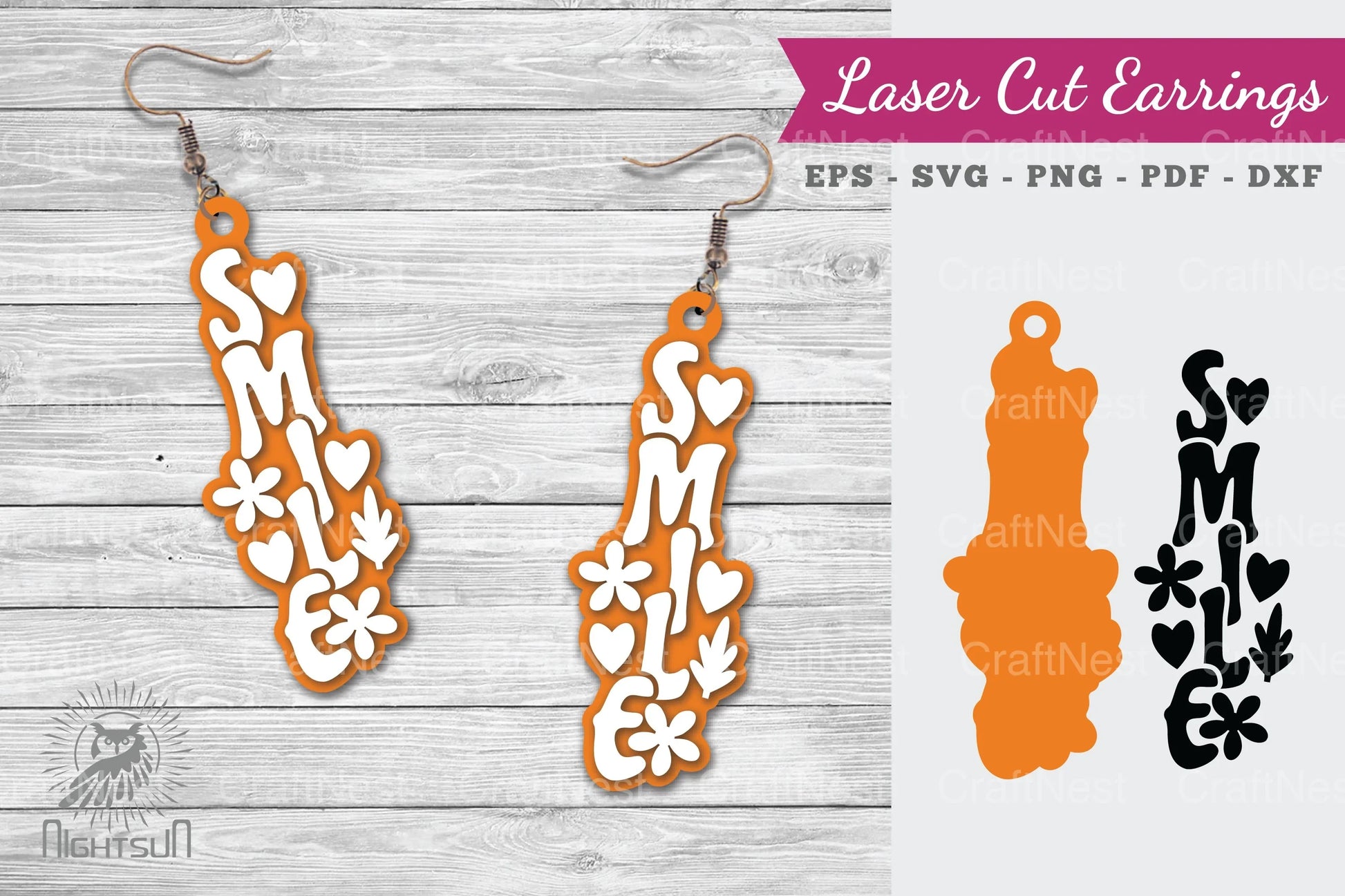 Simple Lasercut Earrings SVG Design Bundle - CraftNest - Digital Crafting and Art