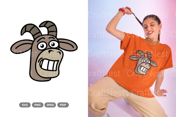 Smiling Goat Animal SVG Bundle - CraftNest - Digital Crafting and Art