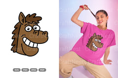 Smiling Horse Animal SVG Bundle - CraftNest - Digital Crafting and Art