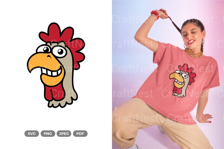 Smiling Rooster Animal SVG Bundle - CraftNest - Digital Crafting and Art