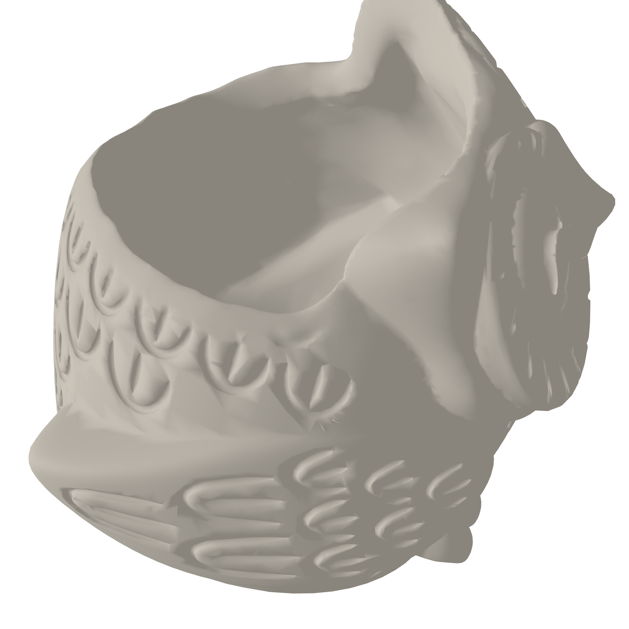 Smiling Owl Planter 3D Print STL File