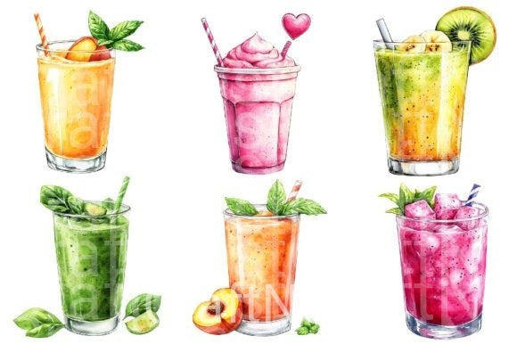 Smoothie Clipart Bundle - CraftNest - Digital Crafting and Art