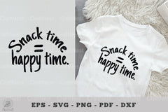 Snack Time = Happy Time Baby Quotes SVG Bundle - CraftNest - Digital Crafting and Art