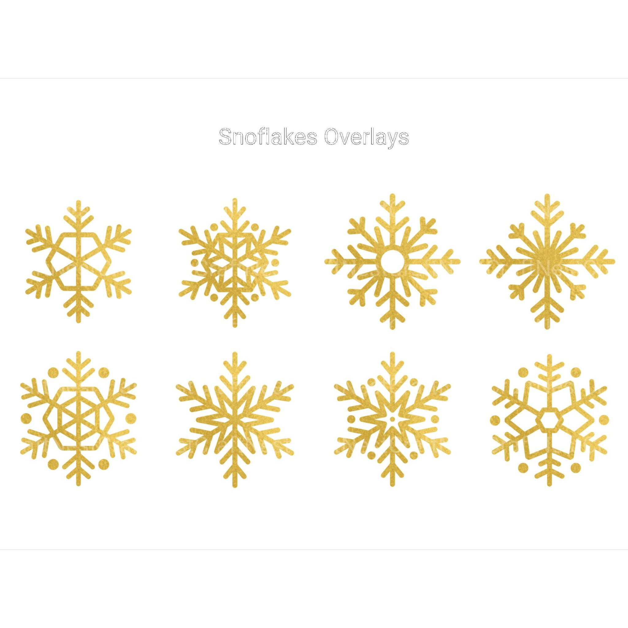 Snowflakes Overlays Clipart - CraftNest - Digital Crafting and Art