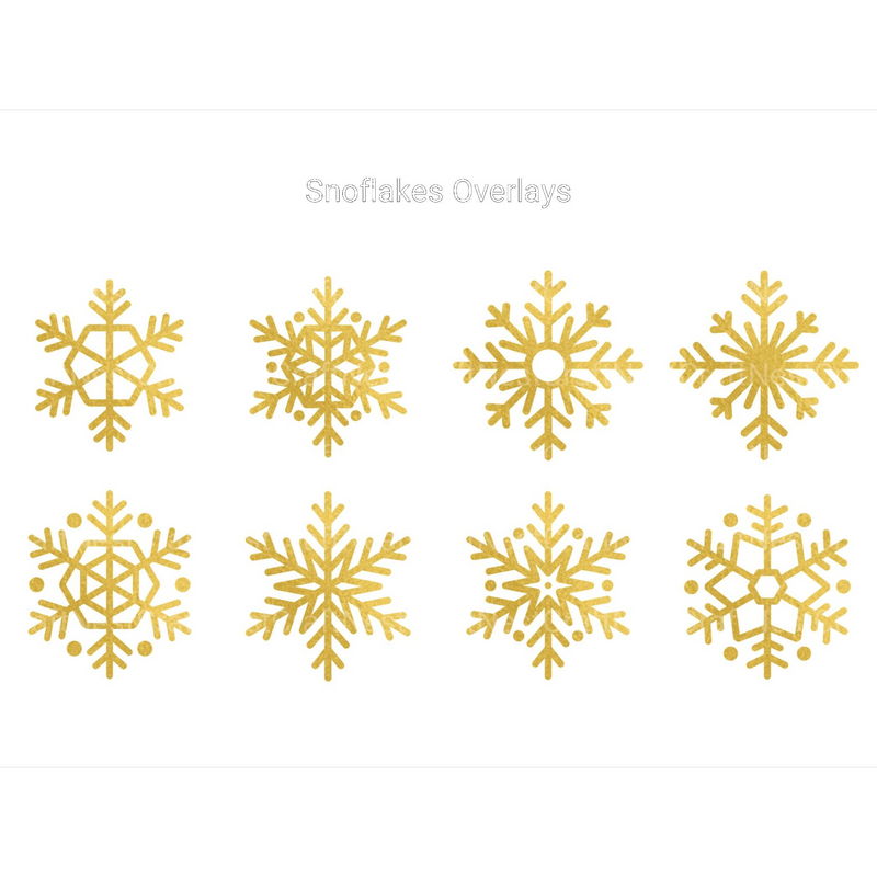 Snowflakes Overlays Clipart - CraftNest - Digital Crafting and Art