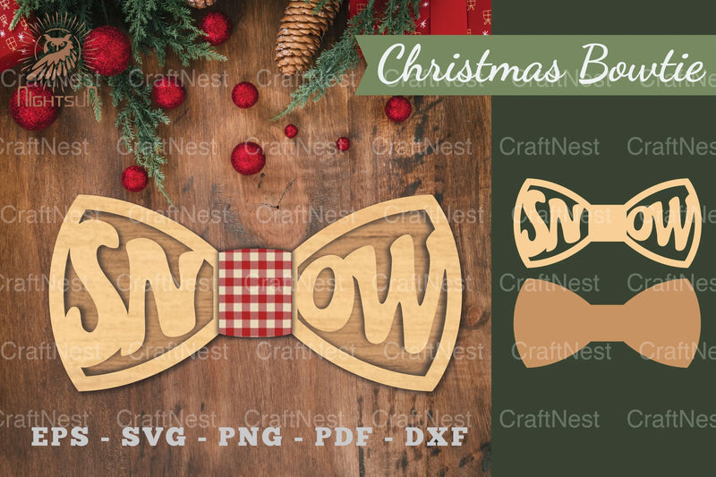 Snow Laser Cut Bowtie Clipart Bundle - CraftNest - Digital Crafting and Art