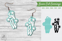 Snowflake Laser Cut Earrings SVG Bundle - CraftNest - Digital Crafting and Art