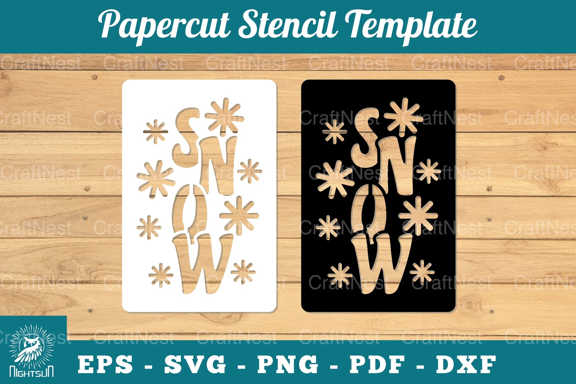 Snow Papercut Stencil Clipart Bundle - CraftNest - Digital Crafting and Art