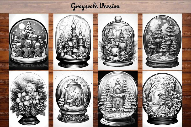 Snow Globes Coloring Books - CraftNest